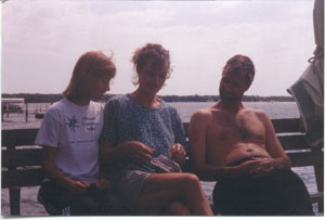 Katine, Erica & Steve at the dock